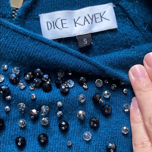 Dice Kayek crop embellished sweater rare - Picture 3 of 7